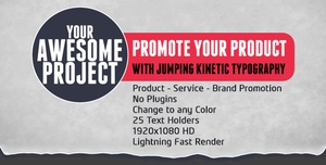Videohive After Effects Project Files Promote Your Product with Kinetic Typography