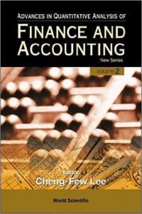 Advances In Quantitative Analysis Of Finance And Accounting New Series Vol 2 FreeCours