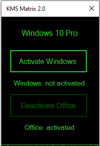 KMS Matrix 6 2 Activates Office and Windows OS