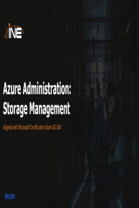INE Azure Administration Storage Management FCO