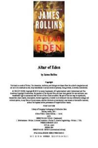 James Rollins Altar of Eden eBook