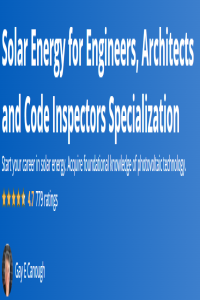 Solar Energy for Engineers Architects and Code Inspectors Specialization