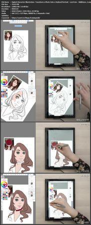 Digital Character Illustration Transform a Photo Into a Stylized Portrait FreeCourseWeb