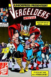 De Vergelders De Verdedigers Thor Iron Man She Hulk Spiderwoman NL SoushkinBoudera