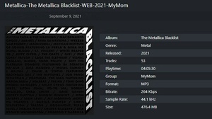 VA Metallica The Metallica Blacklist [2021] MyMom