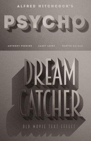 DesignOptimal - Old Movie Photoshop text effects