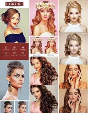 DesignOptimal - GraphicRiver - Portrait Painting Photoshop Action 28403905