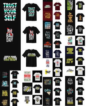 DesignOptimal - Lettering T-shirt Design Pack 2