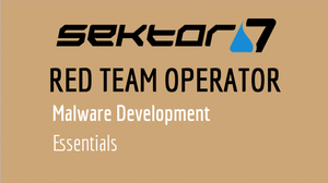 RED TEAM Operator: Malware Development Essentials Course