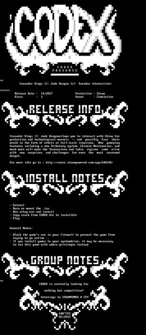 Crusader Kings II Jade Dragon CODEX