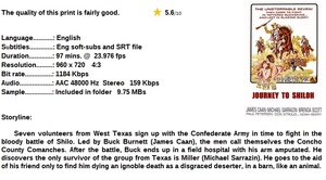 Journey to Shiloh (War Western 1968) James Caan 720p