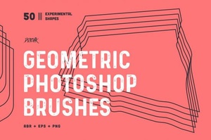 DesignOptimal - Geometric Photoshop Brushes 3TD3G88