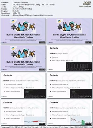 Udemy - Build a Crypto Bot, 100% functional Algorithmic Trading