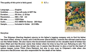 Timberjack (Western 1955) Sterling Hayden, Vera Ralston 720p