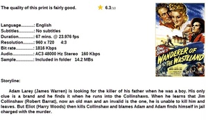 Wanderer of the Wasteland (Western 1945) James Warren 720p