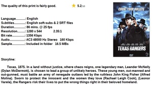 Texas Rangers (Western 2001) James Van Der Beek 720p