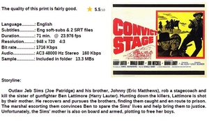 Convict Stage (Western 1965) Harry Lauter 720p