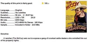 Two-Fisted Law (Western 1932) Tim McCoy & John Wayne 720p