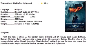 The Dark Knight (Action 2008) Christian Bale 720p BrRip