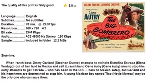 The Big Sombrero (Western 1949) Gene Autry 720p