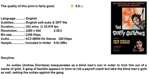 The Dirty Outlaws (Ital. Western 1967) Andrea Giordana 720p