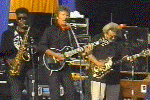 John Fogerty with Jerry Garcia, Clarence Clemmons and Bob Weir ~ AIDS/HIV Foundation Benefit Concert Oakland, CA May 27, 1989