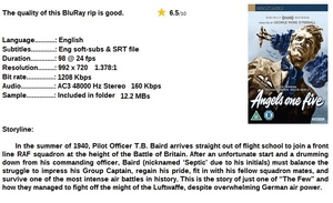 Angels One Five (War Drama 1952) Jack Hawkins 720p BrRip