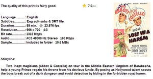 Lost In A Harem (Comedy 1944) Bud Abbott & Lou Costello 720p