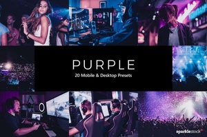 DesignOptimal - 20 Purple Lightroom Presets & LUTs