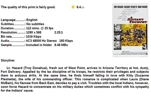 A Distant Trumpet (Western 1964) Troy Donahue 720p