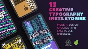 DesignOptimal - Videohive - 13 Creative Typography Instagram Stories - 26435125