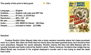 Tall In The Saddle (Western 1941) John Wayne, Ella Raines 720p