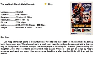 The Bounty Hunter (Western 1954) Randolph Scott 720p