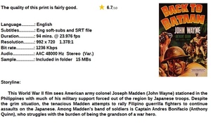Back to Bataan (War Drama 1945) John Wayne 720p