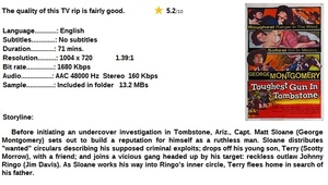 The Toughest Gun in Tombstone (Western 1958) G Montgomery 720p