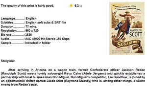 Sugarfoot (Action Western 1951) Randolph Scott 720p