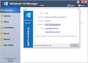 Yamicsoft Windows 10 Manager v3.6.4 Multilingual Portable