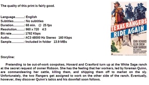 The Texas Rangers Ride Again (Western 1940) Ellen Drew 720p