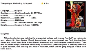 Flash Gordon (Sci-Fi 1980) Sam J. Jones 720p BrRip