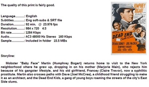 Dead End (Crime Drama 1937) Humphrey Bogart 720p