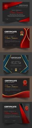 DesignOptimal - Certificate achievement template design collection 3