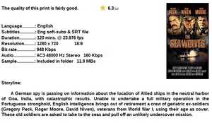 The Sea Wolves (War Drama 1980) Gregory Peck 720p