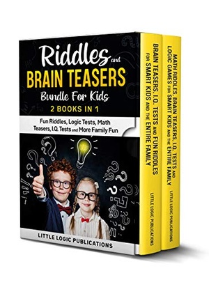 [ CourseWikia ] Fun Riddles and Brain Teasers Bundle For Kids 2 book in 1 - Fun Riddles, Logice Tests, Math Teasers, I.Q. Tests