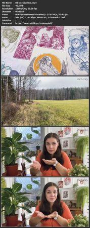 Skillshare - Mindful Plant Portraits - Exploring Fundamentals of Style with Ink and Watercolor