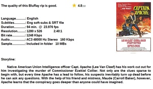 Captain Apache (Western 1971) Lee Van Cleef 720p BrRip