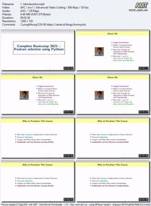Udemy - Complete Bootcamp 2021 - Feature selection using Python