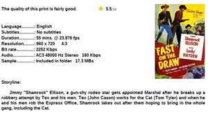 Fast On The Draw (Western 1950) James Ellison 720p