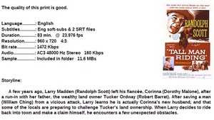 Tall Man Riding (Western 1955) Randolph Scott 720p