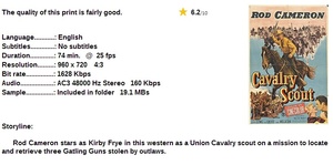 Cavalry Scout (Western 1951) Rod Cameron 720p