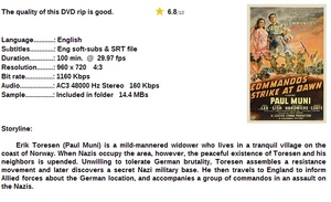 Commandos Strike at Dawn (War Drama 1942) Paul Muni 720p